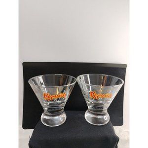 2 Kailua The Every Day Exotic Cocktail Glasses 4"X4 weighted bottom